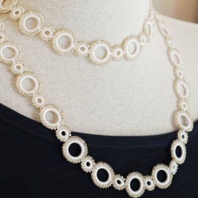 画像4: RING ラリエット「リング」ホワイト&シルバー