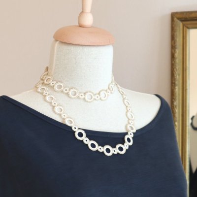 画像5: RING ラリエット「リング」ホワイト&シルバー