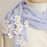 DAISY 【Made to order 受注製作】シフォンストール「デイジー」ペール・アイリス