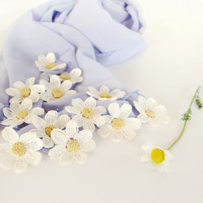 画像5: DAISY 【Made to order 受注製作】シフォンストール「デイジー」ペール・アイリス