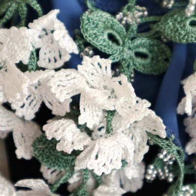 画像3: Flower of WIND 【Made to order 受注制作】シフォンストール「風の花」ブルーレイク