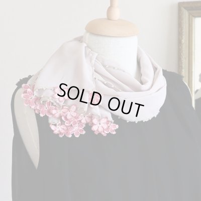 画像2: SAKURA  シフォンストール「桜」サンドベージュ