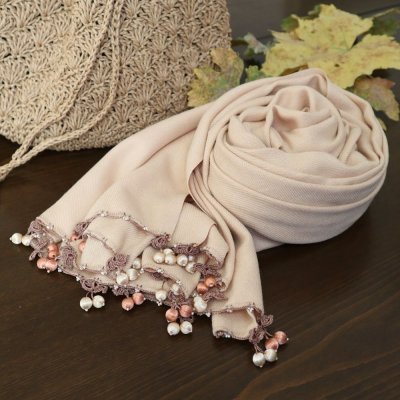 画像5: CHERRY パシュミナストール「チェリー」ミルクティ