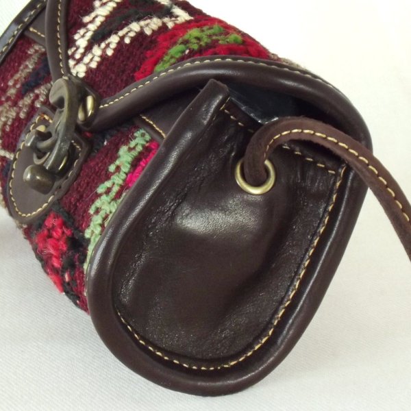 画像4: キリム＆レザー　ショルダーバック（小） (4)