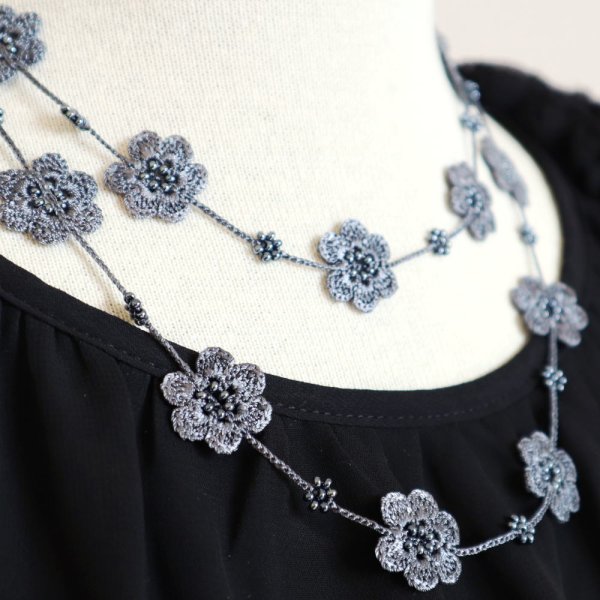 画像3: MARY ラリエット「マリー」チャコール・グレー (3)