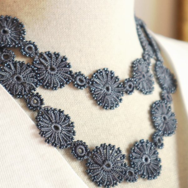 画像4: TAROT ラリエット「タロット」チャコール・グレー (4)