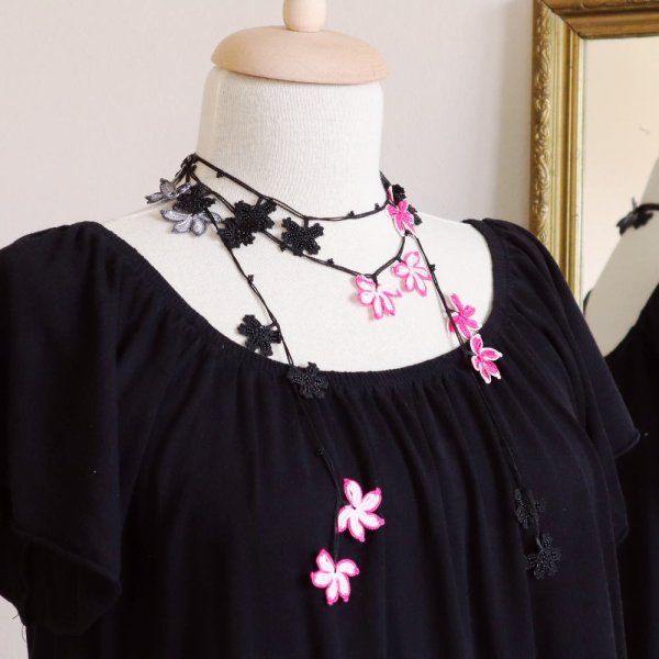 画像7: WINDMILL ラリエット「ウィンドミル」ブラック&ピンク (7)