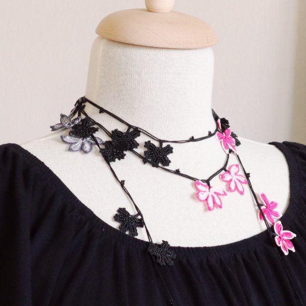 画像6: WINDMILL ラリエット「ウィンドミル」ブラック&ピンク (6)