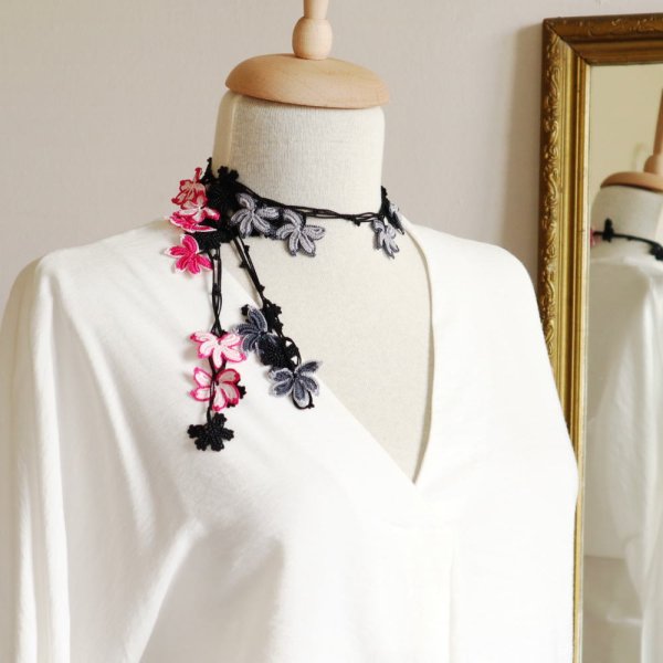 画像5: WINDMILL ラリエット「ウィンドミル」ブラック&ピンク (5)