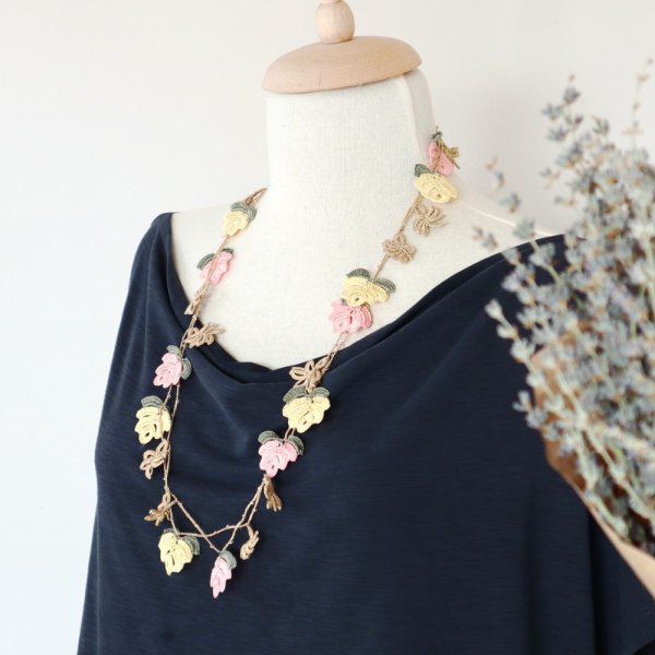 画像5: ROSE ラリエット「ローズ・クラシック」ピンク&イエロー (5)