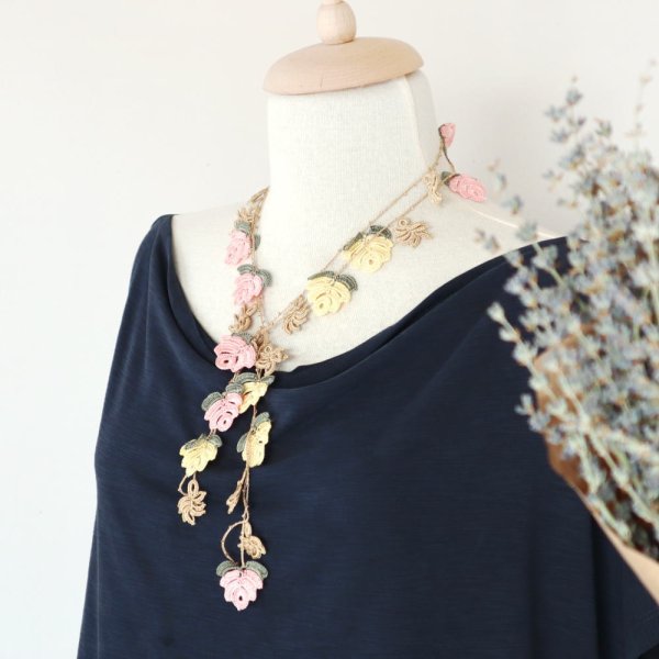 画像4: ROSE ラリエット「ローズ・クラシック」ピンク&イエロー (4)