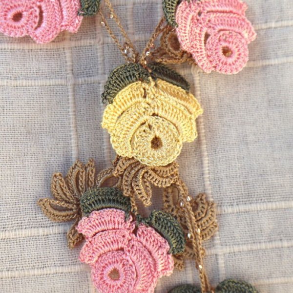 画像3: ROSE ラリエット「ローズ・クラシック」ピンク&イエロー (3)