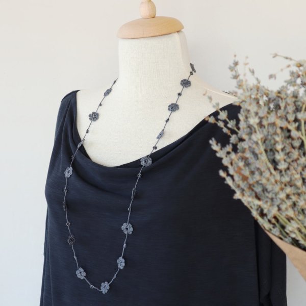 画像2: MARY ラリエット「マリー」チャコール・グレー (2)