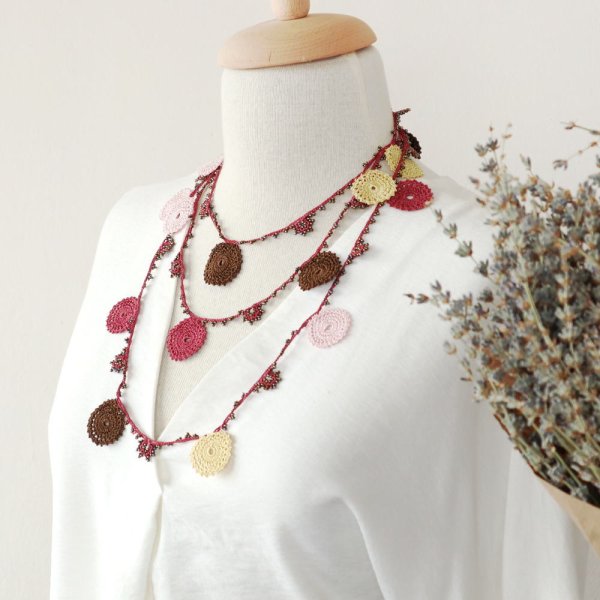 画像2: OUTLET ラリエット「ロール」ラスベリーチョコ (2)