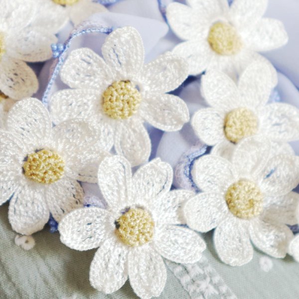 画像2: DAISY 【Made to order 受注製作】シフォンストール「デイジー」ペール・アイリス (2)