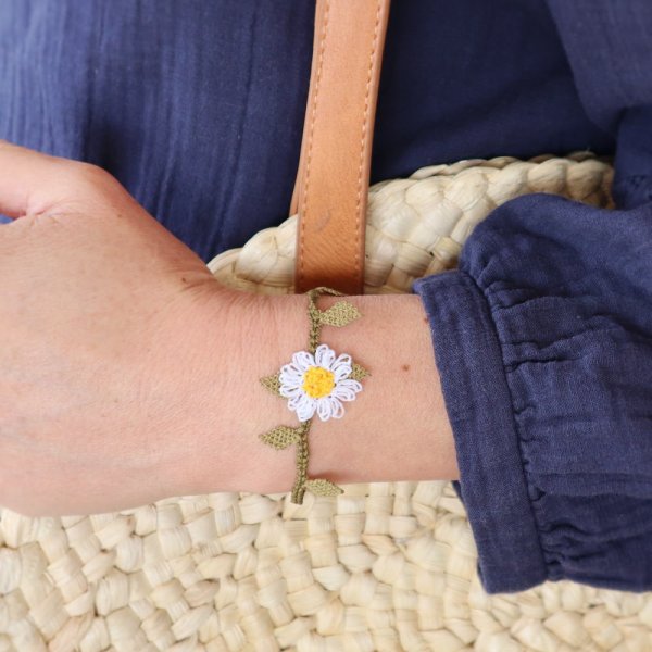 画像2: PREMIUM ブレスレット「デイジー」ホワイト (2)