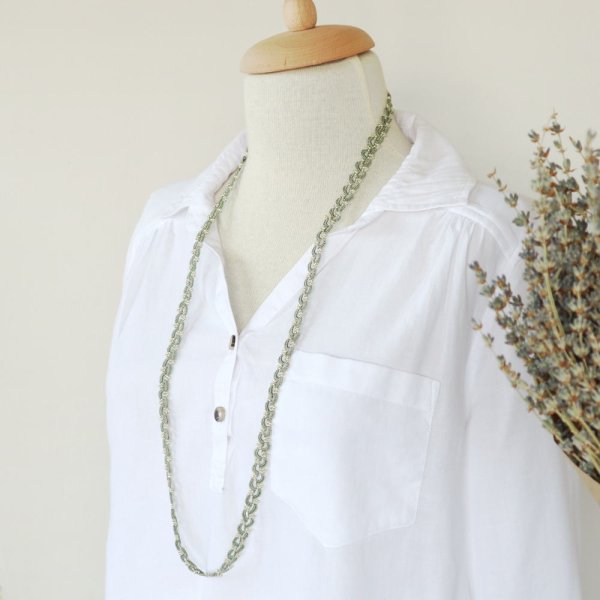 画像3: RIVIERE ラリエット「リヴィエール」カーキ&シルバー (3)