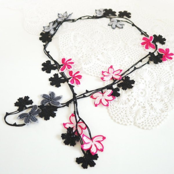 画像3: WINDMILL ラリエット「ウィンドミル」ブラック&ピンク (3)