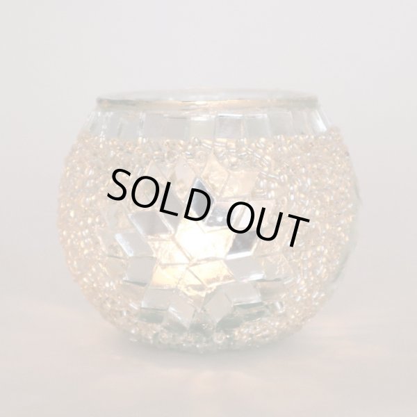 画像2: モザイク キャンドルポット「ホワイト」 (2)