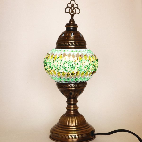 画像2: モザイクランプ デスクタイプ(中)「スプリング・グリーン」 (2)