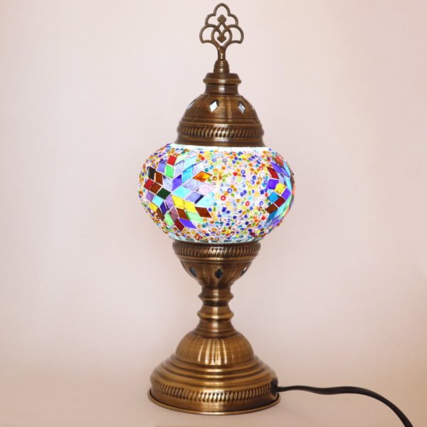 画像3: モザイクランプ デスクタイプ(中)「ミックス」送料込み (3)