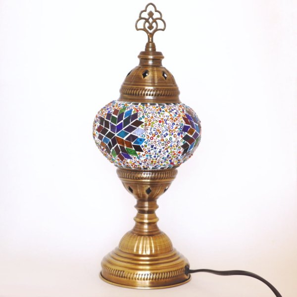 画像4: モザイクランプ デスクタイプ(中)「ミックス」送料込み (4)