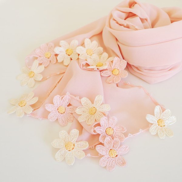 画像5: DAISY 【Made to order 受注制作】シフォンストール「デイジー」ベビーピンク (5)