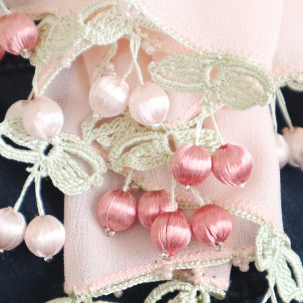 画像3: CHERRY 【Made to order 受注製作】シフォンストール「チェリー」オーロラ・ピンク (3)