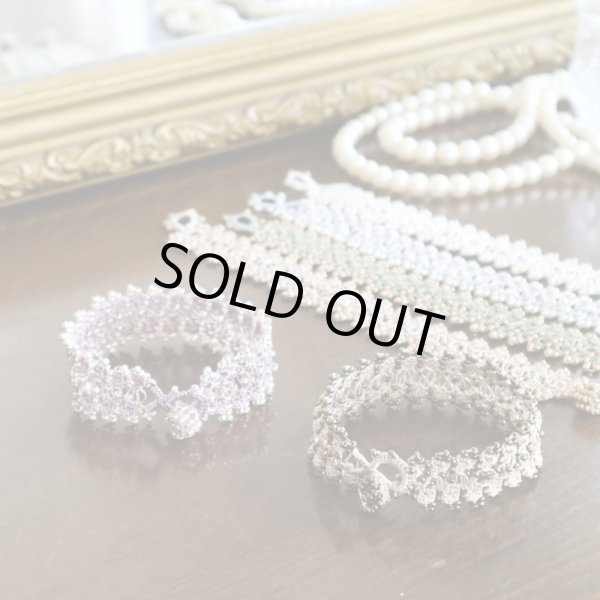 画像2: CROWN ブレスレット「クラウン」シルバー・モーブ (2)