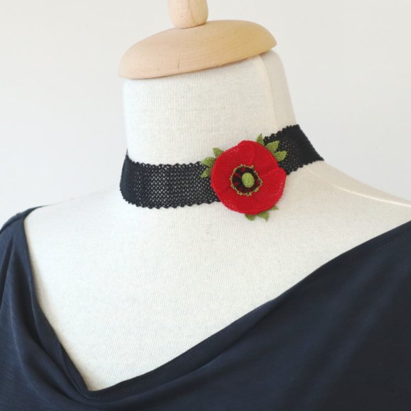 画像2: POPPY チョーカー「ポピー」 (2)
