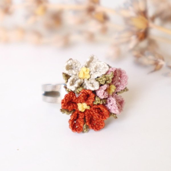 画像1: BOUQUET リング「ブーケ」オータムリーフ (1)