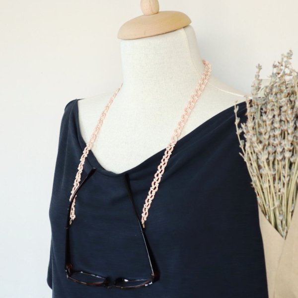 画像2: RIVIERE メガネコード「リヴィエール」オレンジ・ベージュ (2)