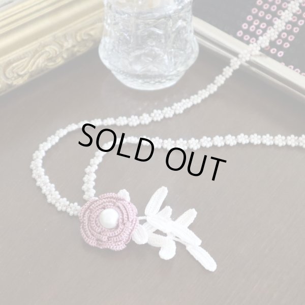 画像3: ROSE PEARL ネックレス「ローズ・パール」ミスティ・モーブ (3)