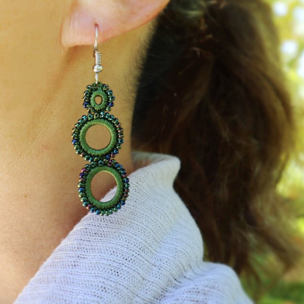 画像3: RING ピアス「リング」アイビー・グリーン (3)