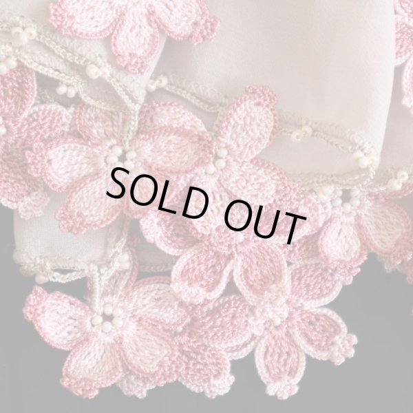 画像3: SAKURA  シフォンストール「桜」サンドベージュ (3)