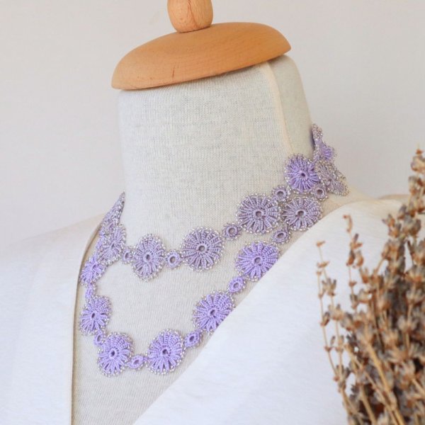 画像1: TAROT ラリエット「タロット バイカラー」アンティーク・ラベンダー (1)