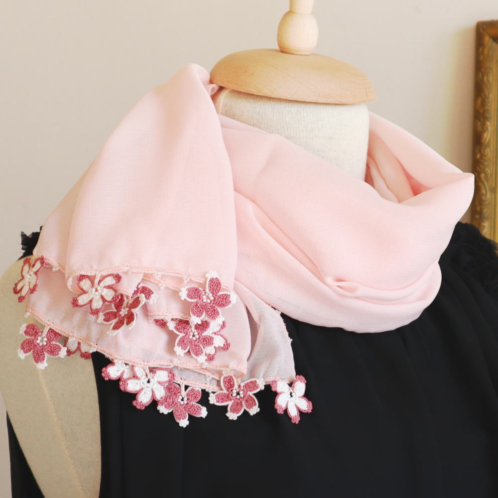 お客様の声「シフォンストール 桜」